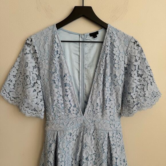 NBD Mila Lace Romper in Periwinkle S - Picture 4 of 12